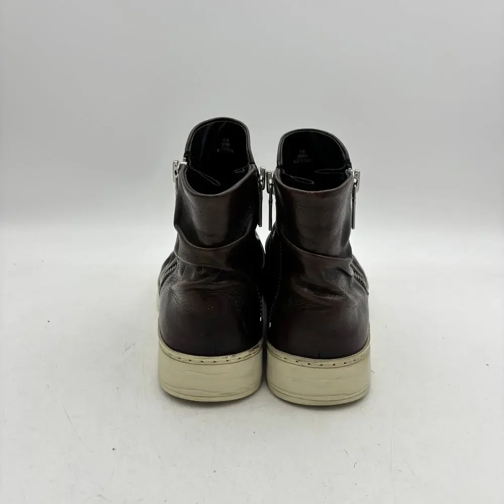 John Varvatos Collection 315 Mac Double Zip Leather Sneaker Boot Size 9.5M